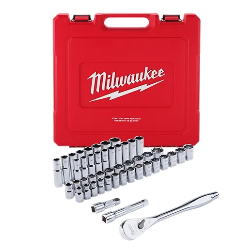 Milwaukee 47Pc. 1/2"Drive SAE/Metric Socket Set