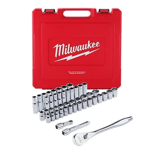 Milwaukee 47Pc. 1/2"Drive SAE/Metric Socket Set