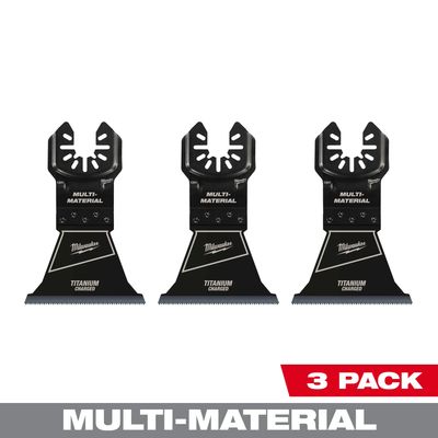 Milwaukee Multi-Tool 2-1/2" HCS/Titanium Blades, 3Pk