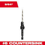 Milwaukee #6 Countersink, 9/64" Bit