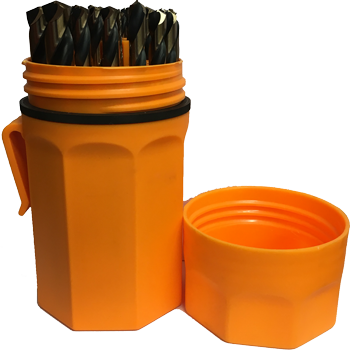 AQF-29PO (Ultra-Dex), 29 Piece Drill Bit Set, Jobber, Sizes: 1/16-1/2" x64ths
