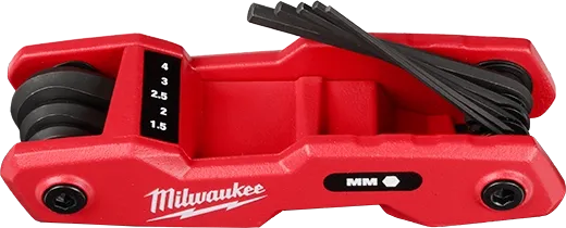 Milwaukee Folding Metric 8Pc Hex Key Set, 1.5mm to 8mm
