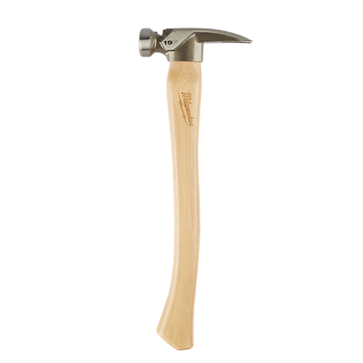 Milwaukee Smooth Face Hickory Handle Framing Hammer, 19oz