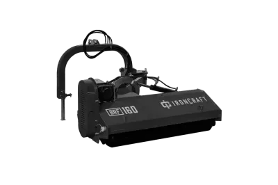 IronCraft BRF Heavy Duty Offset Ditch Bank Flail Mower w/Hammers, 63" Working Width