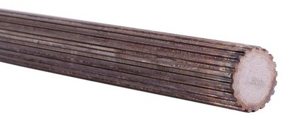 Solid Splined PTO Shaft, 55-Series 1-11/16"-20 Spline
