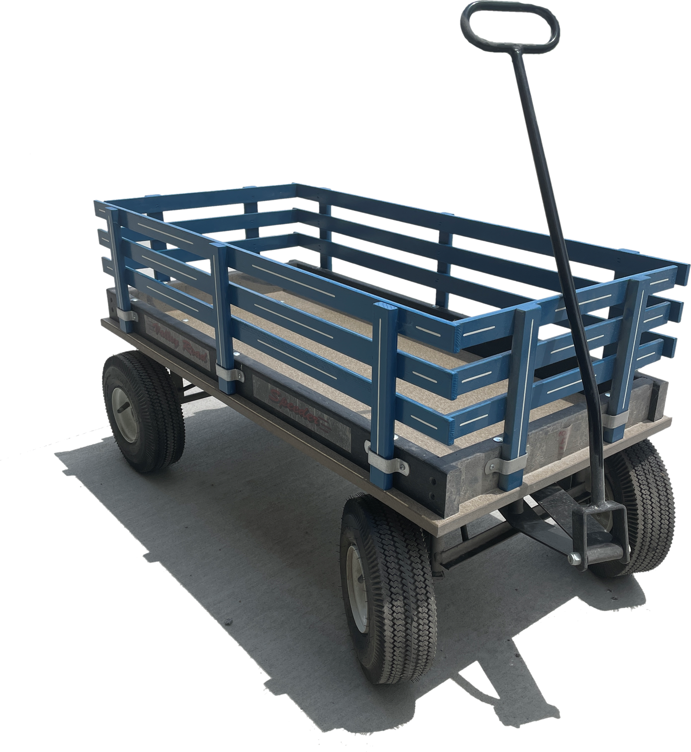 Valley Road Woodworks Express Wagon, 18"X36" w/Poly Bed Blue/White