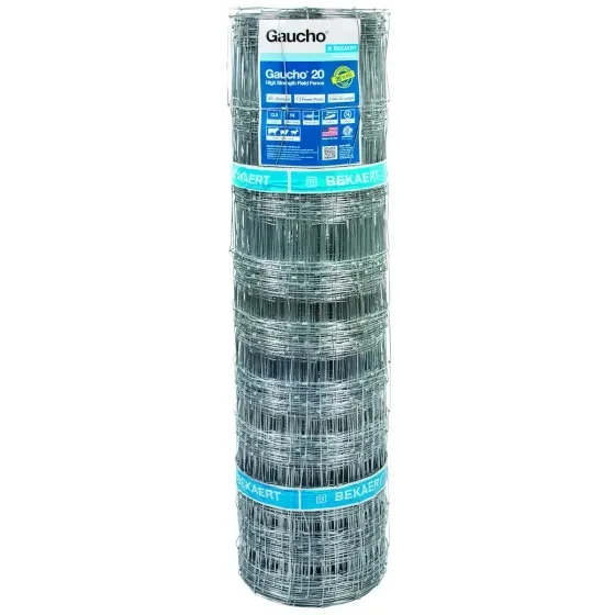 (Lightweight)  Bekaert 118155 Gaucho Pro20 Class 3 Galv. HT Woven Wire Field Fence, 1047-6-14 X330Ft