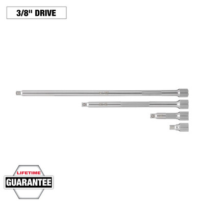 Milwaukee 3/8" Drive 4pc Extension Set in Tray