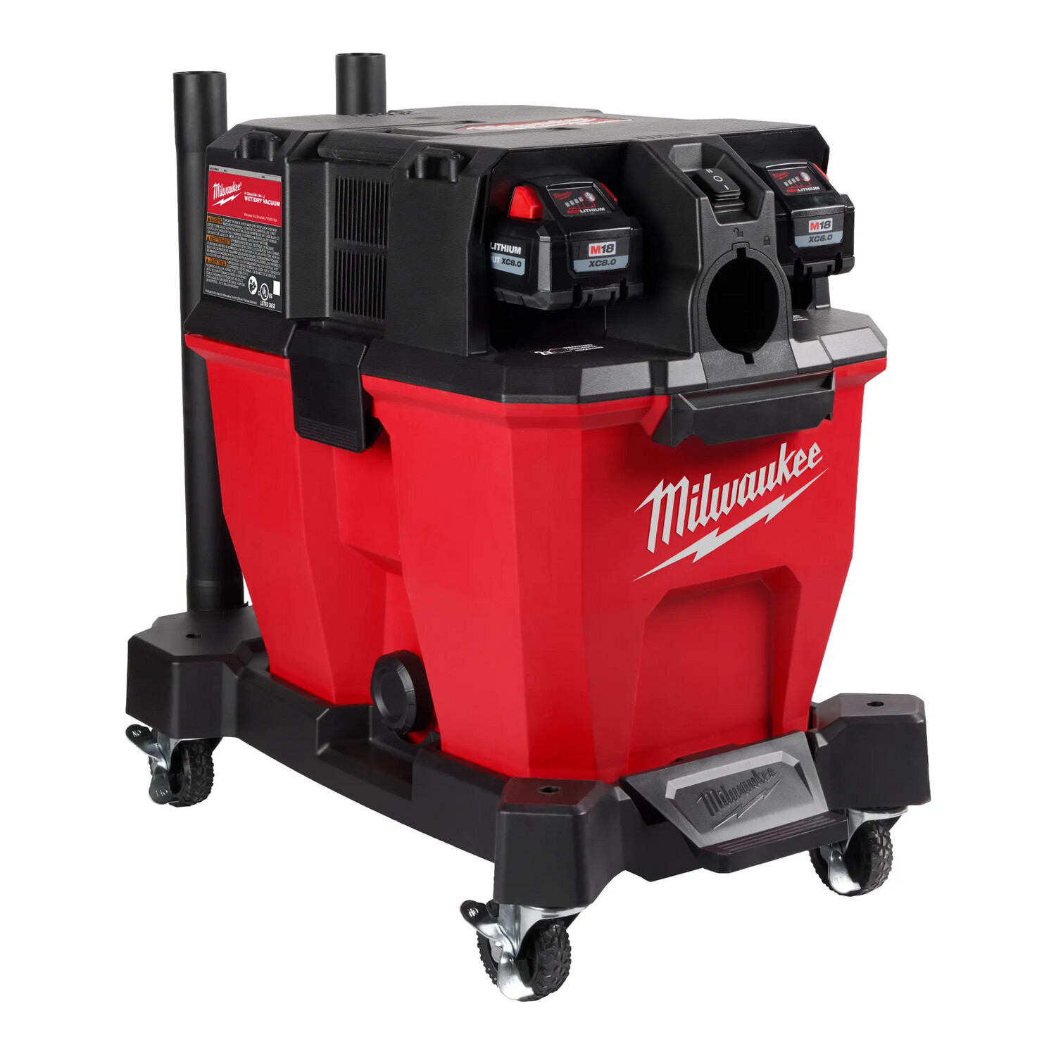 Milwaukee M18 Fuel 9 Gal. Dual Battery Wet/Dry Vacuum Kit w/2 48-11-1880 Batteries
