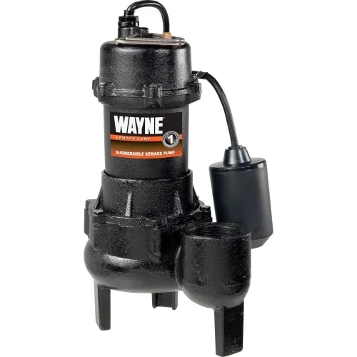 Wayne RPP50E/SEL50 Cast Iron Sewage Pump, 1/2HP, 4,800GPH