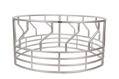 Galvanized Medium Duty Open Bottom, 5-RING 18Ga 3-Piece S-Bar Cattle Hay Feeder