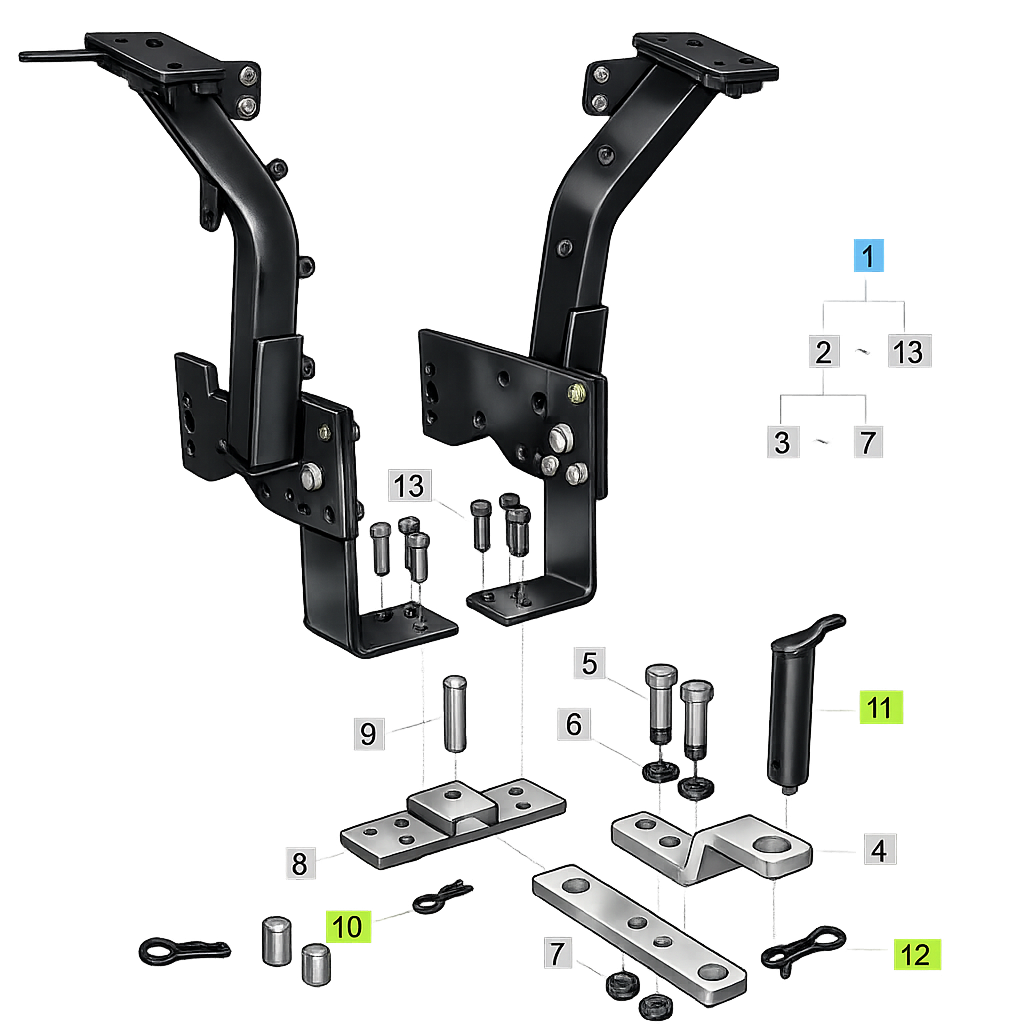 Drawbar Kit for LS MT122 &amp; MT125 Tractors