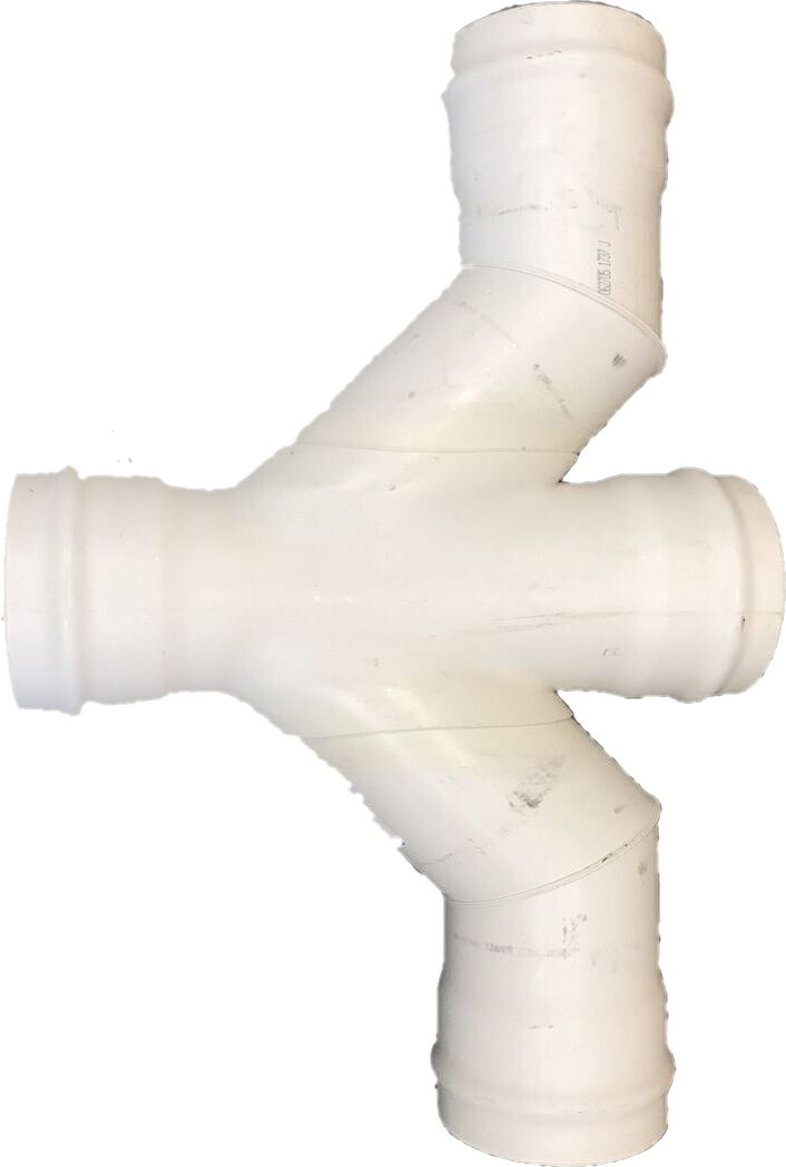 Tigre PVC SDR35 Double Tee, 8"X6"