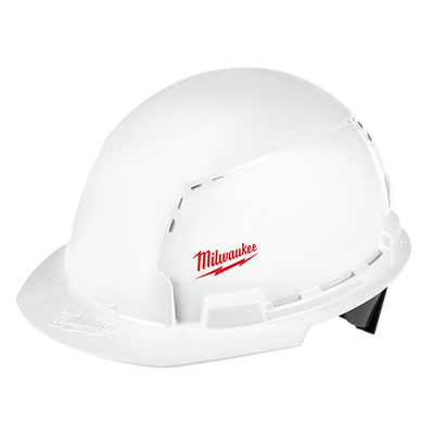 Milwaukee White Front Brim Vented Hard Hat - Type 1, Class C
