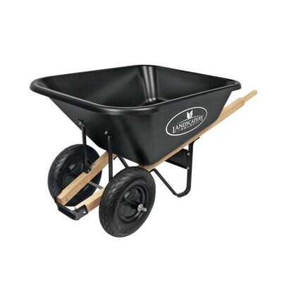 Landscaper's Select 34565 Poly Tub 2-Wheel Wheelbarrow, 8Cf