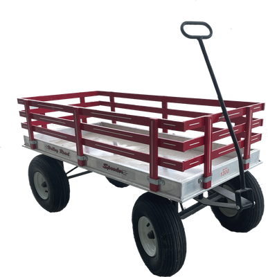 Valley Road Express Wagon, 24"X48" w/Aluminum Bed Red/White