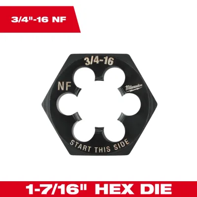 Milwaukee 3/4"-16 NF Hex Die