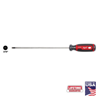 Milwaukee USA Cushion Grip Cabinet 8" Screw Driver