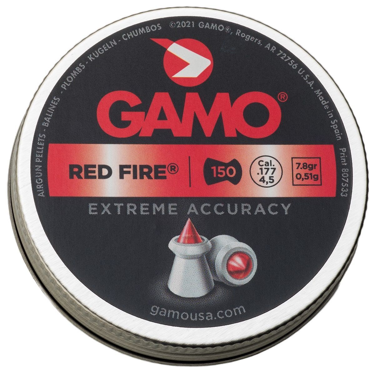 Gamo Red Fire Pellet, .177CAL 150Pk
