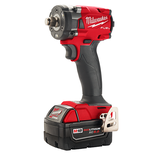 Milwaukee GenII M18 Fuel 1/2"Dr Compact Impact Wrench Kit w/Oil Resist Batteries