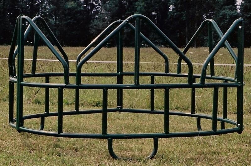 GREEN 14Ga Open Bottom Heavy Duty Horse Hay Feeder, 8Ft