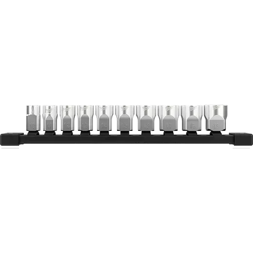Milwaukee 3/8" Drive 10PC Metric Socket Set on Rail