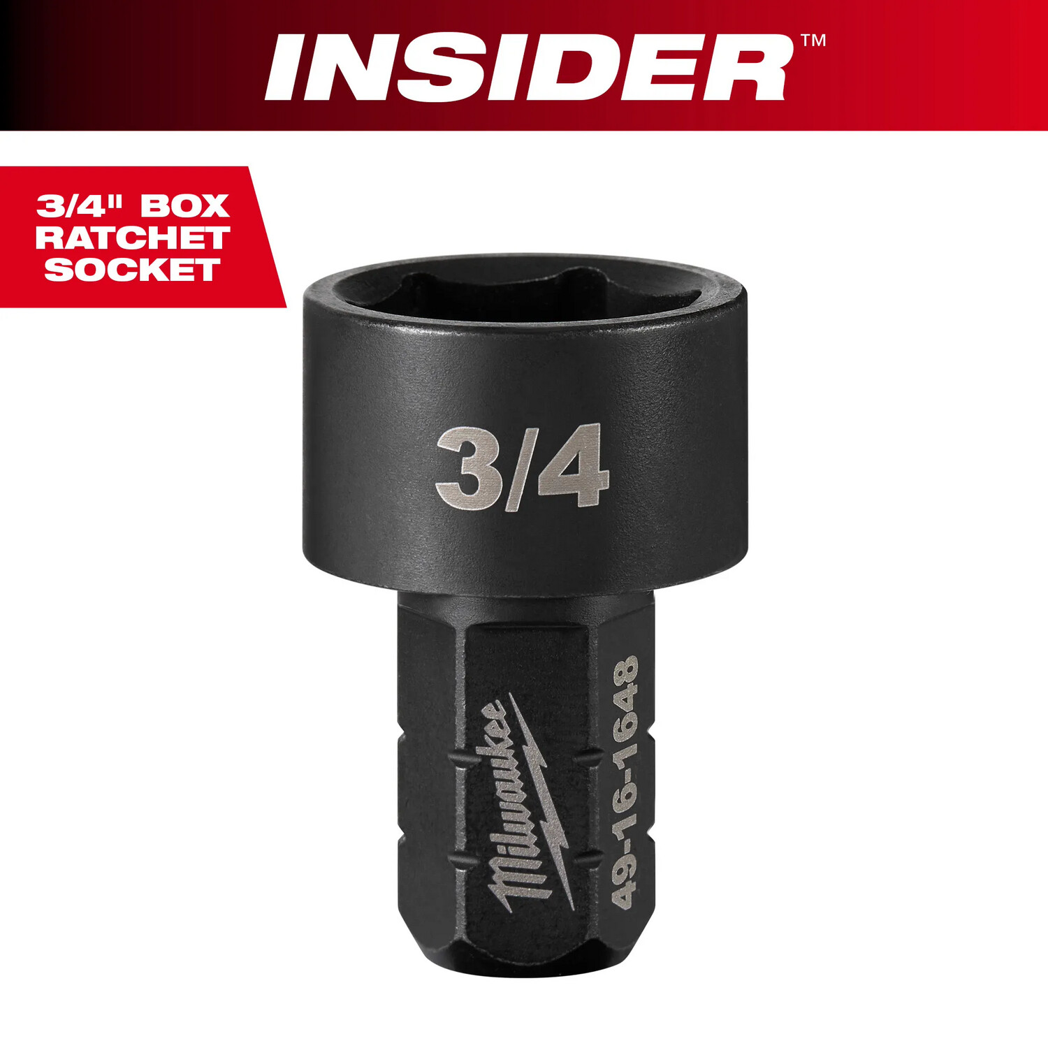 Milwaukee INSIDER™ Box Ratchet SAE Socket, 3/4"