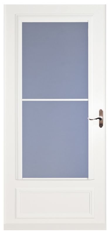 Larson 83080032 White 36" Screen-Away Storm Door w/Brass Hardware