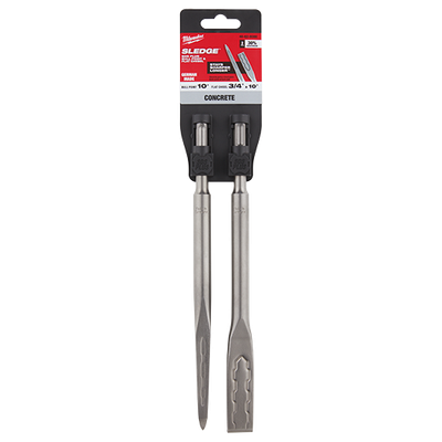 Milwaukee SDS+ SLEDGE Bull Point &amp; Flat Chisel, 2Pk