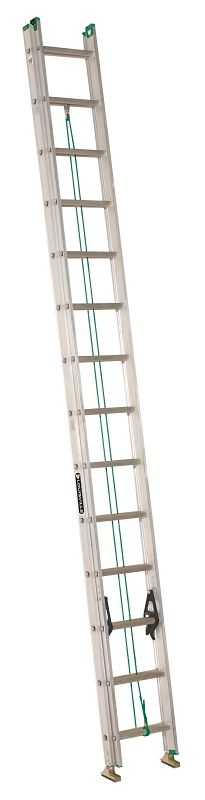 Louisville AE4228PG Aluminum Extension Ladder, 28' TypeII(225lb)