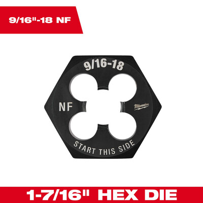 Milwaukee 9/16"-18 NF Hex Die
