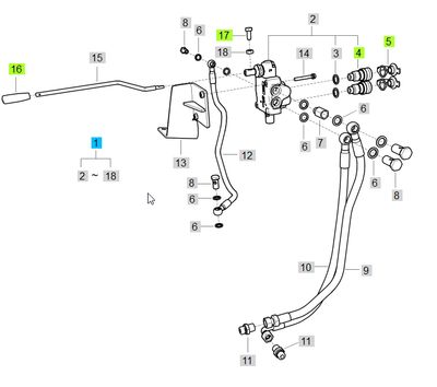 Rear Hydraulic Remote Kit for LS MT125