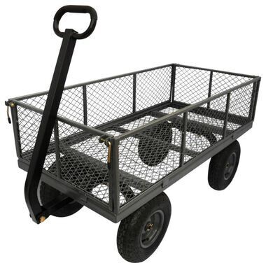 Landscaper's Select TC4205EG Steel Express Wagon w/Fold Down Sides, 1200Lb Capacity