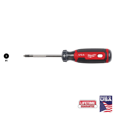 Milwaukee USA Cushion Grip Phillips 3" Screw Driver