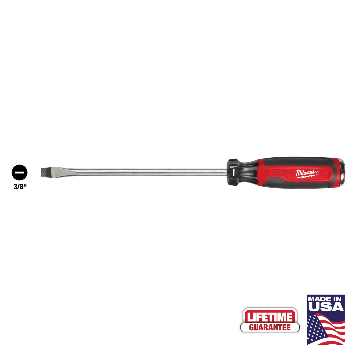 Milwaukee USA Cushion Grip Slotted 10" Demolition Screw Driver