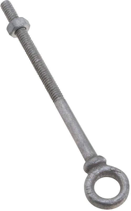 National N245-084 Galv Forged Eyebolt, 1/4"X4" 500Lb WLL