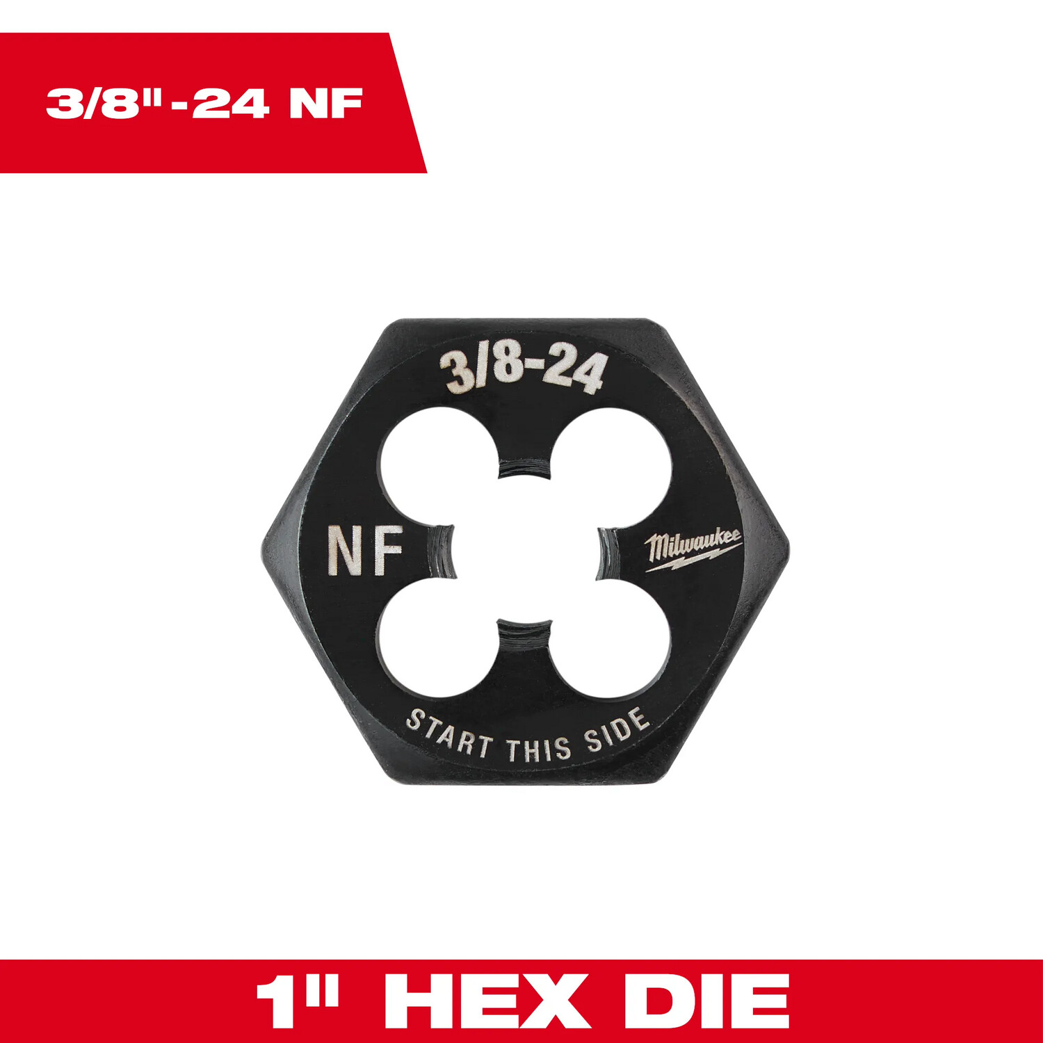 Milwaukee 3/8"-24 NF Hex Die