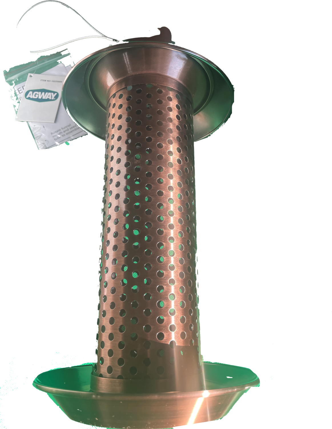 Copper -Tone Tube Bird Feeder, 1.6Lb