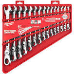 Milwaukee Flex Head Ratcheting Combo Wrench Set, 15Pc SAE