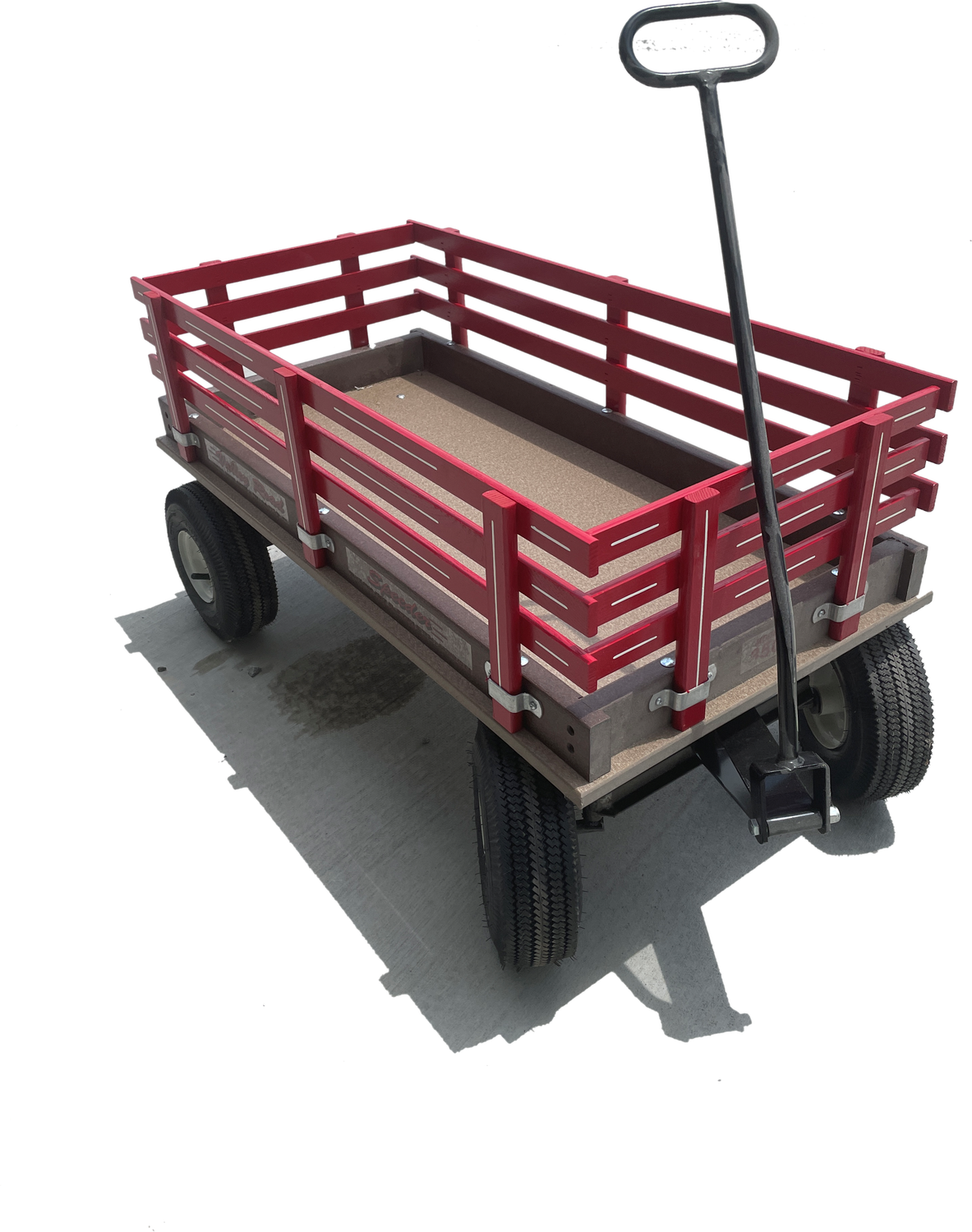 Valley Road Woodworking Express Wagon, 20"X40" w/Poly Bed Red/White