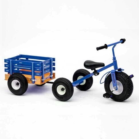 Valley Road Woodworks Blue Trike Trailer w/Poly Bed