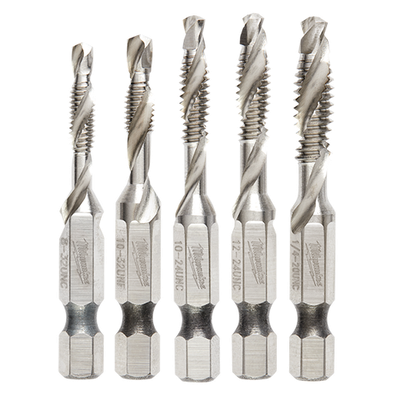 Milwaukee Shockwave 5Pc SAE Impact Drill Tap Set