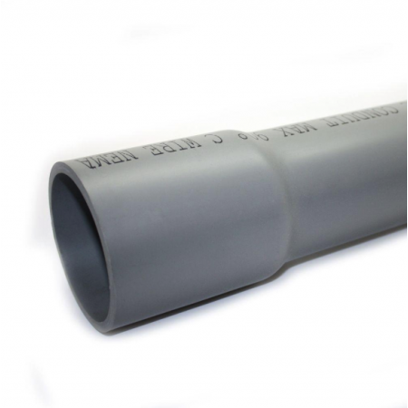 JM Eagle 67496 Sch40 Gray PVC Conduit,  2"X10Ft