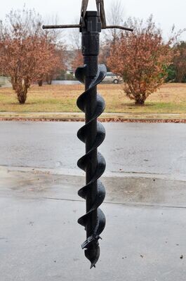 IronCraft Post Hole Auger, 4" W/2" Hex Drive