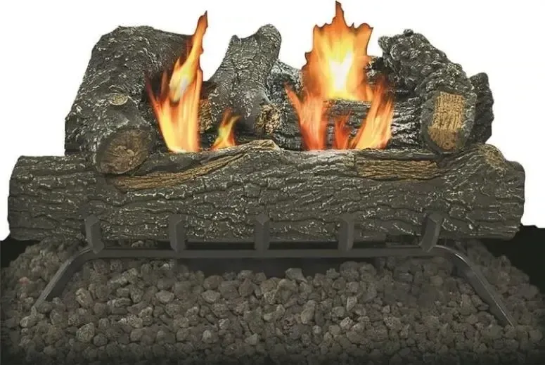 Kozy World GLD1855T Gas Log Set w/Thermostat, 13"X20",  30,000Btu/1000SQ Ft (Dual Fuel)