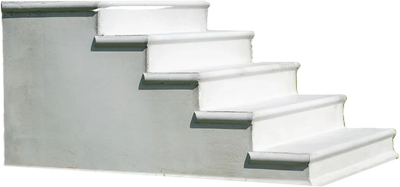 Concrete Steps, (5), 3Ft Wide, 12" Tread 8" Riser