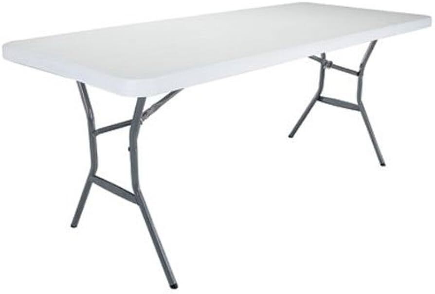 Lifetime 2924 Gray/White Folding Table, 30"X6Ft