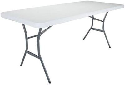 Lifetime 2924 Gray/White Folding Table, 30"X6Ft