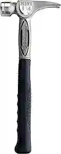 Stiletto Straight Handle Milled Face Titanium Hammer, 14oz, 16" OAL