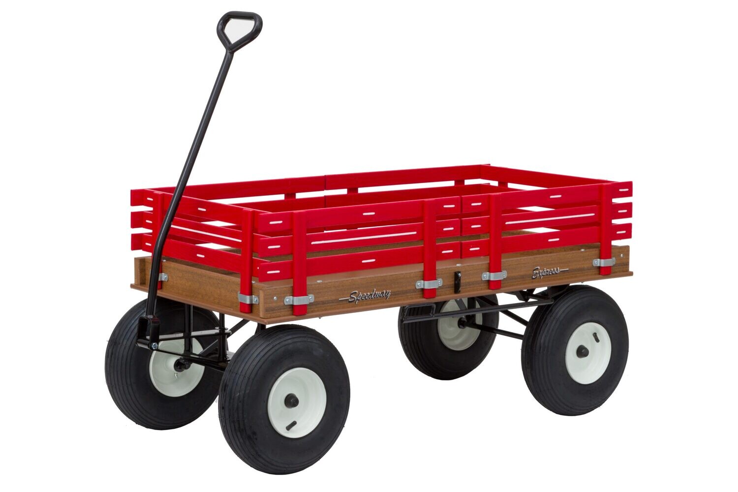 Valley Road Woodworks Express Wagon, 18"X36" w/Poly Bed Red/White